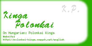 kinga polonkai business card